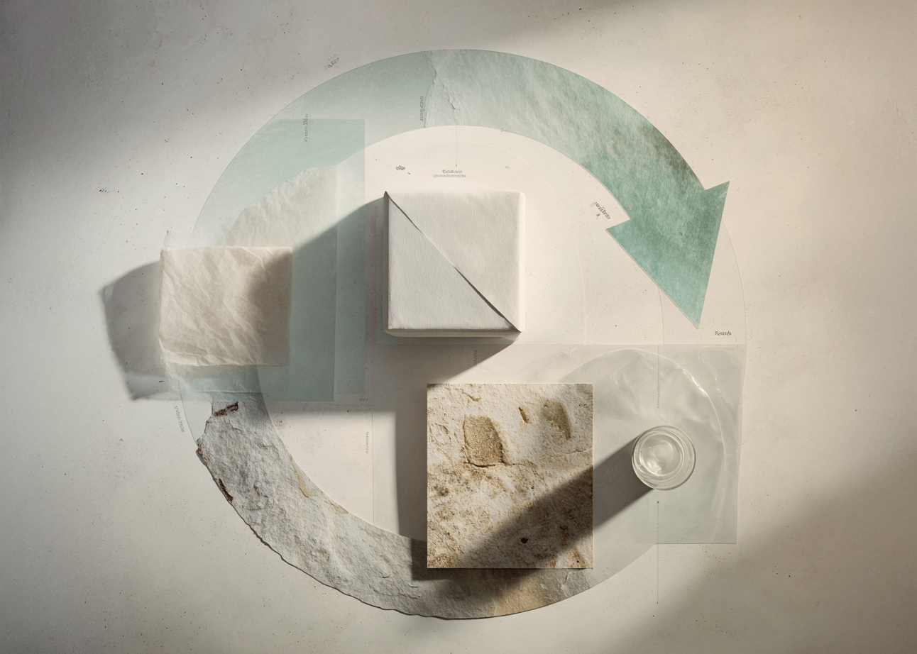 Conceptual product scene illustrating circular design for packaging lifecycle